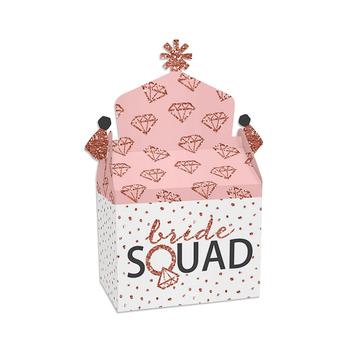 商品Bride Squad - Treat Box Party Favors - Rose Gold Bridal Shower or Bachelorette Party Goodie Gable Boxes - Set of 12图片