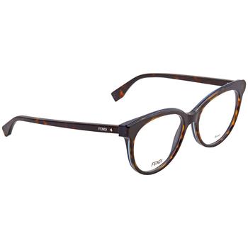 product Fendi Ladies Dark Havana Round Eyeglasses FF0254008653 image