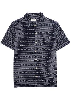 推荐Riviera navy knitted shirt shirt商品