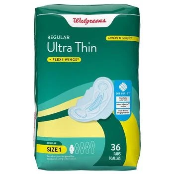 Walgreens | Ultra Thin Maxi Pads With Flexi-Wings Unscented, Size 1 (ct 36),商家Walgreens,价格¥41