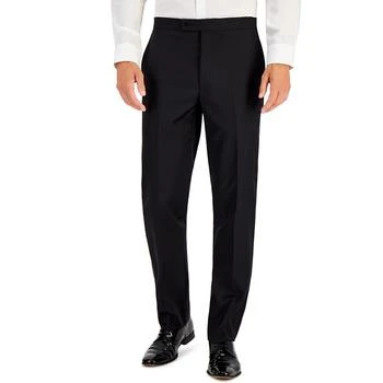 推荐Men's Classic-Fit UltraFlex Stretch Black Solid Tuxedo Pants商品