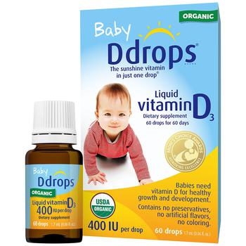 商品Ddrops | 宝宝维生素D滴剂 400IU,商家Walgreens,价格¥99图片