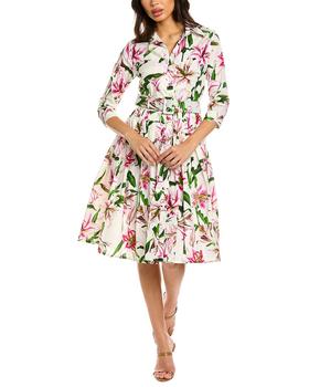 samantha sung, SAMANTHA SUNG | Samantha Sung Audrey 2 3/4-Sleeve Shirtdress商品图片 4.1折