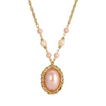 商品2028 | Pink Imitation Pearl Pendant Necklace,商家Macy's,价格¥163图片