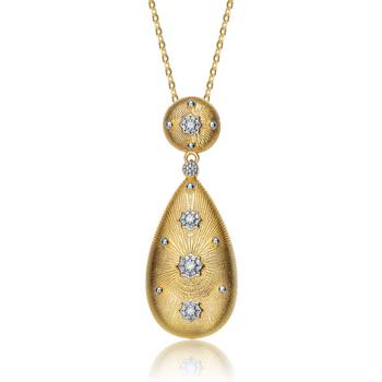 商品14K Gold Plated Cubic Zirconia Pendant Necklace图片