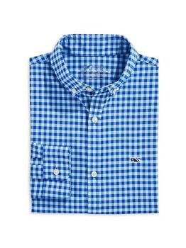 推荐Little Boy's & Boy's Gingham Performance Button-Up Shirt商品