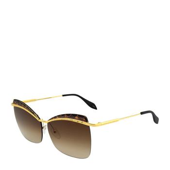亚历山大·王鞋子, Alexander McQueen | Alexander McQueen 亚历山大·麦昆 女士太阳镜 AM0059S-008商品图片 满$100享9.5折, 满折