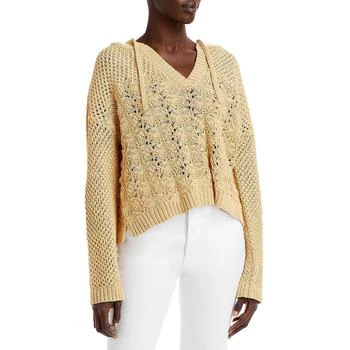 推荐Sweaty Betty Womens Crochet Ribbed Trim Hooded Sweater商品