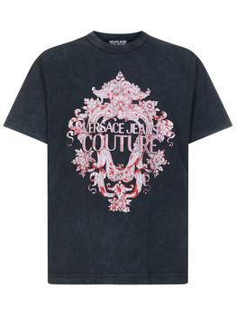 商品Versace | Versace Jeans Couture Logo-Printed Crewneck T-Shirt,商家Cettire,价格¥1264图片