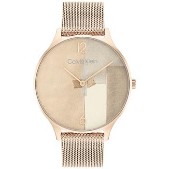 Calvin Klein | Carnation Gold-Tone Mesh Bracelet Watch 38mm商品图片,额外7.5折, 额外七五折