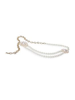 商品Lele Sadoughi | Imitation Pearl Brooch Belt,商家Saks Fifth Avenue,价格¥1095图片