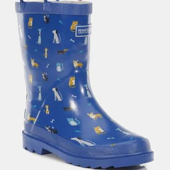 Regatta | Childrens/Kids Minnow Patterned Wellington Boots Petrol Blue,商家Verishop,价格¥228
