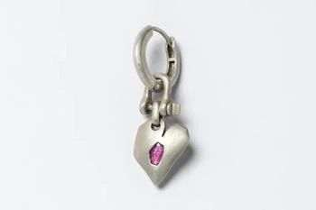 PARTS OF FOUR | PARTS OF FOUR Jazz's Solid Heart Earring (Extra Small, 0.2 CT, Ruby Slice, DA+RUB),商家NOBLEMARS,价格¥4025