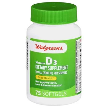 Walgreens | Vitamin D3 50 mcg (2000 IU) Softgels 满二免一, 满$30享8.5折, 满折, 满免