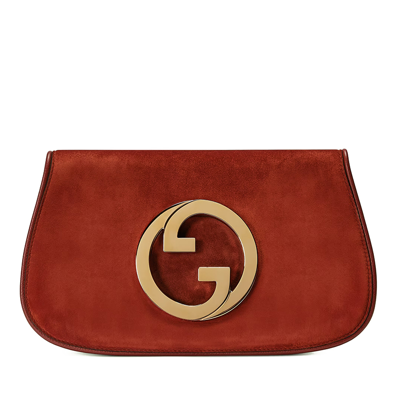 古驰链条包, Gucci | 【包税】GUCCI/古驰 22新款Blondie系列 女士小号宝石红色绒面革圆形徽标金扣金链单肩斜挎链条包‎69926817IPG6720商品图片 额外9.5折, 包邮包税, 额外九五折