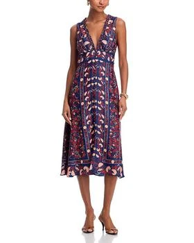 Farm Rio | Boho Floral Scarf Midi Dress,商家Bloomingdale's,价格¥914