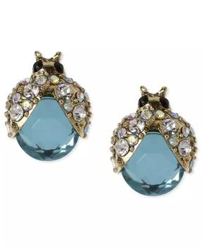 Betsey Johnson | Gold-Tone Blue Glass Crystal Bug Stud Earrings,商家Macy's,价格¥141