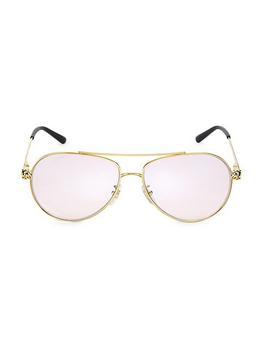 卡地亚眼镜, Cartier | 61MM Aviator Sunglasses商品图片 