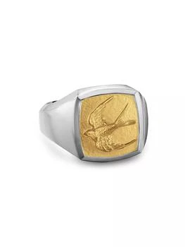 David Yurman | Waves Bird Pinky Ring in Sterling Silver,商家Saks Fifth Avenue,价格¥6714