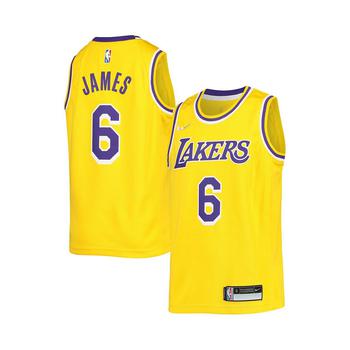 男士休闲lakers, NIKE | Youth Boys Lebron James Gold Los Angeles Lakers 2021/22 Diamond Swingman Jersey - Icon Edition商品图片 