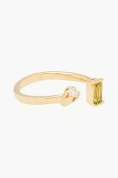 Cornelia Webb | Gold-plated, peridot and Siamite ring,商家THE OUTNET US,价格¥519