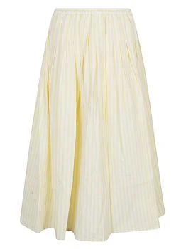 推荐APUNTOB - Striped Cotton Midi Skirt商品