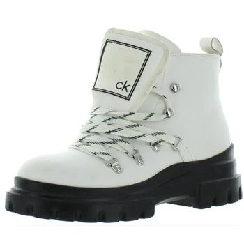 推荐Calvin Klein Womens Lark Faux Leather Combat Ankle Boots商品