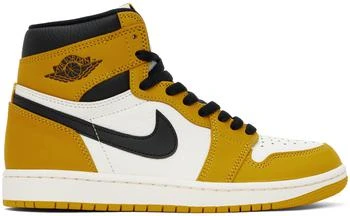 推荐Yellow & White Air Jordan 1 Retro High OG Sneakers商品