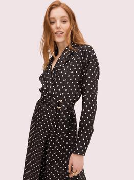 kate spade连衣裙, Kate Spade | 女式 Cabana系列 波点 腰带 连衣裙商品图片 2.4折
