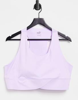 Puma | Puma Training Plus Forever Luxe Ellavate mid support sports bra in purple商品图片,3.5折