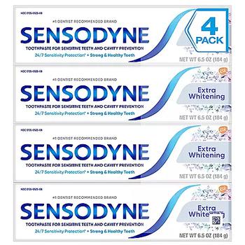 商品Sensodyne | Sensodyne Extra Whitening Toothpaste (6.5 oz., 4 pk.),商家Sam's Club,价格¥188图片
