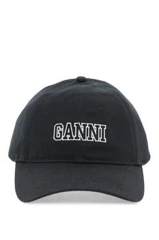 Ganni | Baseball cap with logo embroidery 7.0折