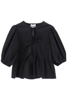 gani经典款, Ganni | POPLIN PEPLUM TOP商品图片 额外7折, 额外七折