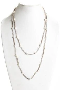 [二手商品] Rarities | Rarities Womens Sterling Silver Gold Plated Pearl Glass Beaded 54" Necklace,商家Premium Outlets,价格¥1170