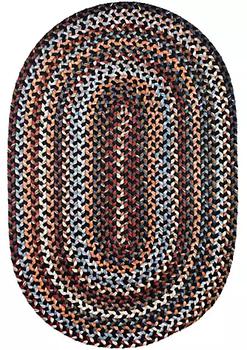 商品Rhody Rug | Astoria 100% Wool 8X11 Oval Braided Rug - Black Rock,商家Belk,价格¥6987图片