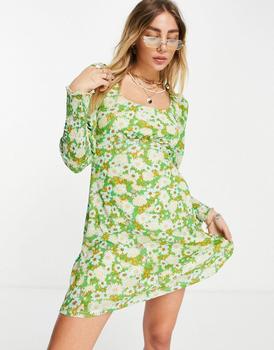 美国Topshop, Topshop | Topshop 70s floral jersey mini dress商品图片 3.1折