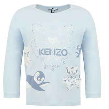 Kenzo, Kenzo | Pale Blue Long Sleeve Baby Boys T Shirt商品图片 额外8折, 额外八折