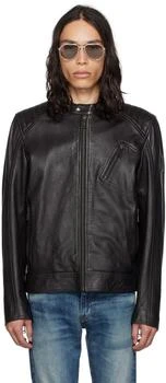 推荐Black V Racer Leather Jacket商品