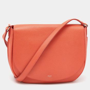 celine tote, [二手商品] Celine | Celine Orange Leather Trotteur Messenger Bag商品图片 5.1折