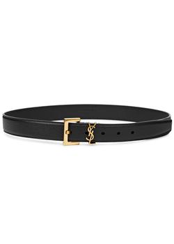 圣罗兰皮带, Yves Saint Laurent | Black logo leather belt商品图片 