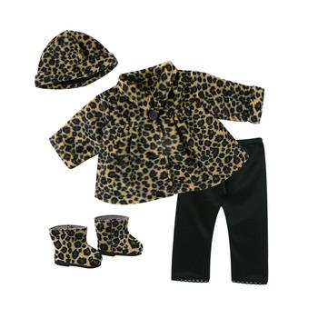 商品- 18" Doll - Animal Print Coat, Hat, Black Leggings Boots Set, 4 Piece,商家Macy's,价格¥213图片