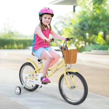 Hivvago | 18 Inch Kids Bike Adjustable Bicycle with Reflectors and Bell for Children 4-8 Years Old-18 inches,商家Premium Outlets,价格¥1140