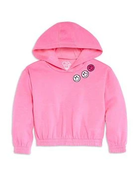 Chaser | Girls' Embroidered Smiley Faces Fleece Pullover - Little Kid 满$100减$25, 满减