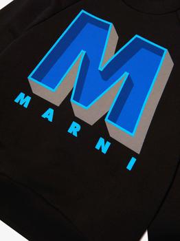 推荐Marni Black Kids Varsity Logo T-Shirt商品