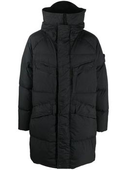 stone island羽绒服正品, Stone Island | STONE ISLAND Long Down Jacket Black商品图片 