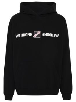 we11done卫衣图片, We11done | BLACK COTTON SWEATSHIRT商品图片 7.6折