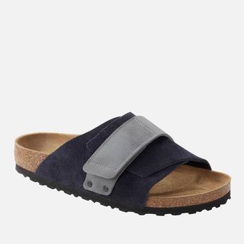 推荐Birkenstock Men's Kyoto Suede Slide Sandals - Midnight商品