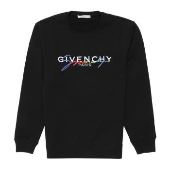 春装纪梵希卫衣, Givenchy | Givenchy 纪梵希 男士黑色彩虹刺绣徽标卫衣 BMJ03C30AF-001商品图片 独家减免邮费
