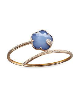 商品Pasquale Bruni | Joli 18K Rose Gold, Diamond, White Agate & Lapis Lazuli Doublet Bracelet,商家Saks Fifth Avenue,价格¥48053图片