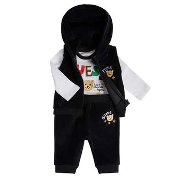 GUESS | Baby Boys Logo Bodysuit, Vest and Joggers, 3 Piece Set,商家Macy's,价格¥305